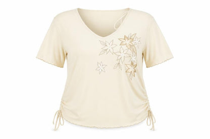 Womens UK Size 16 Sonic Beige Basic T-Shirt