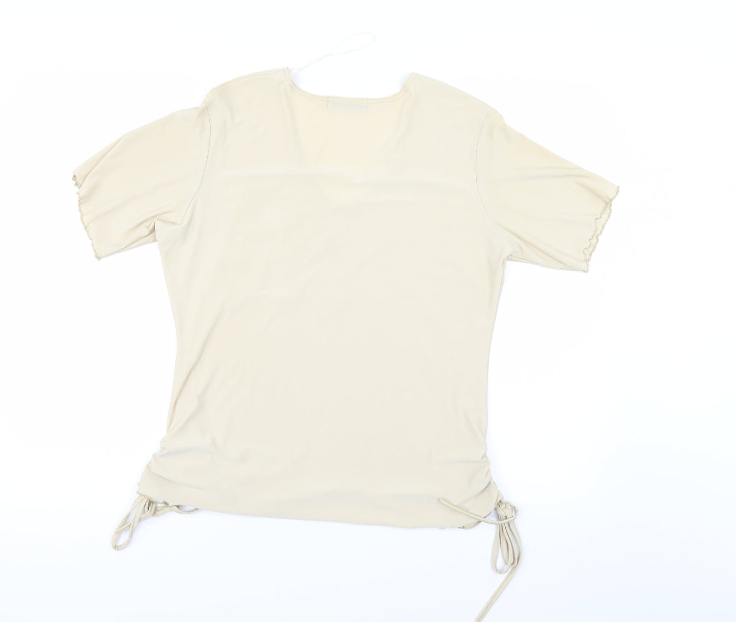 Womens UK Size 16 Sonic Beige Basic T-Shirt