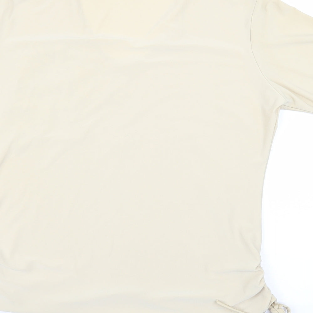Womens UK Size 16 Sonic Beige Basic T-Shirt