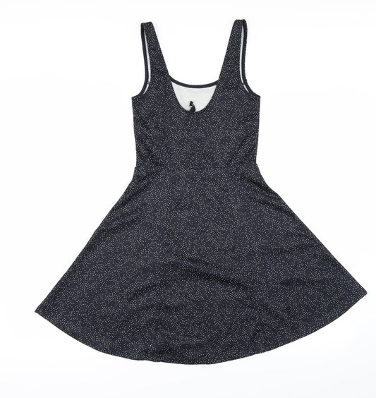 Divided by H&M Womens Blue Polka Dot  Skater Dress  Size 6