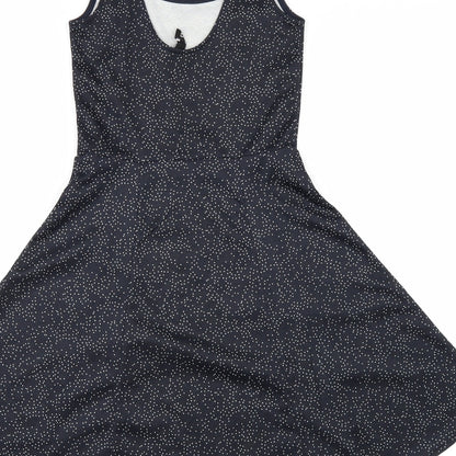 Divided by H&M Womens Blue Polka Dot  Skater Dress  Size 6