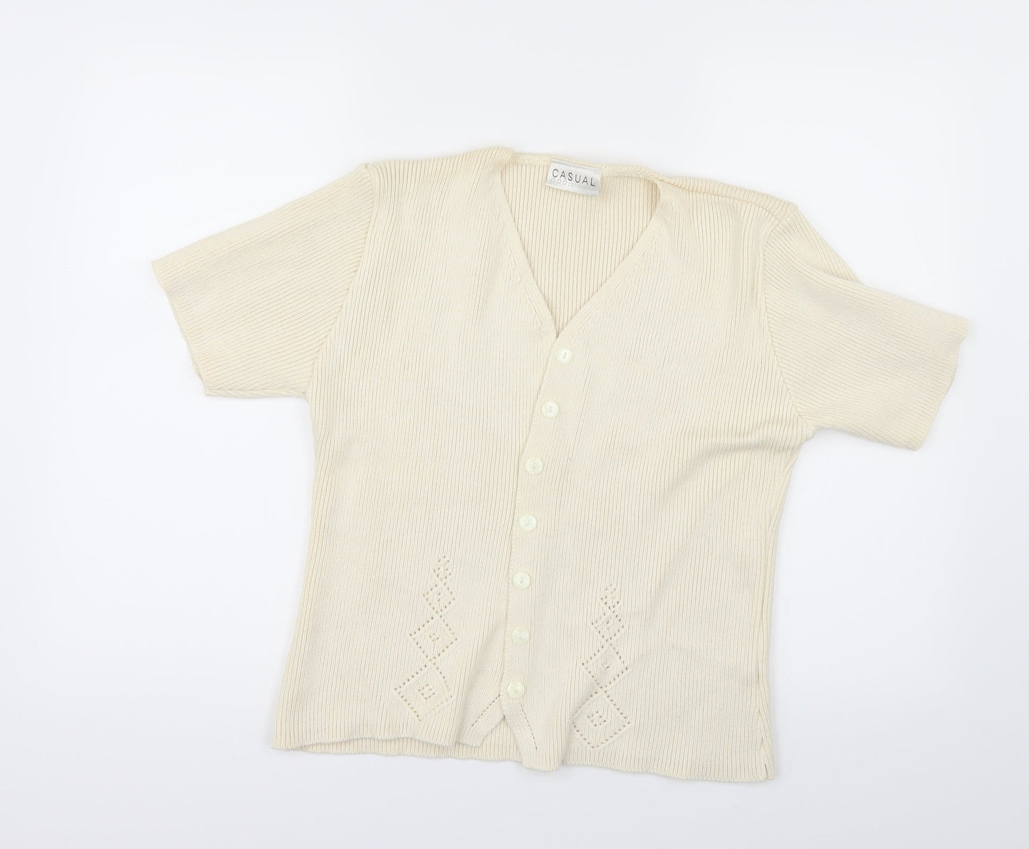 Casual Womens Ivory   Cardigan Jumper Size 16