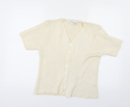 Casual Womens Ivory   Cardigan Jumper Size 16
