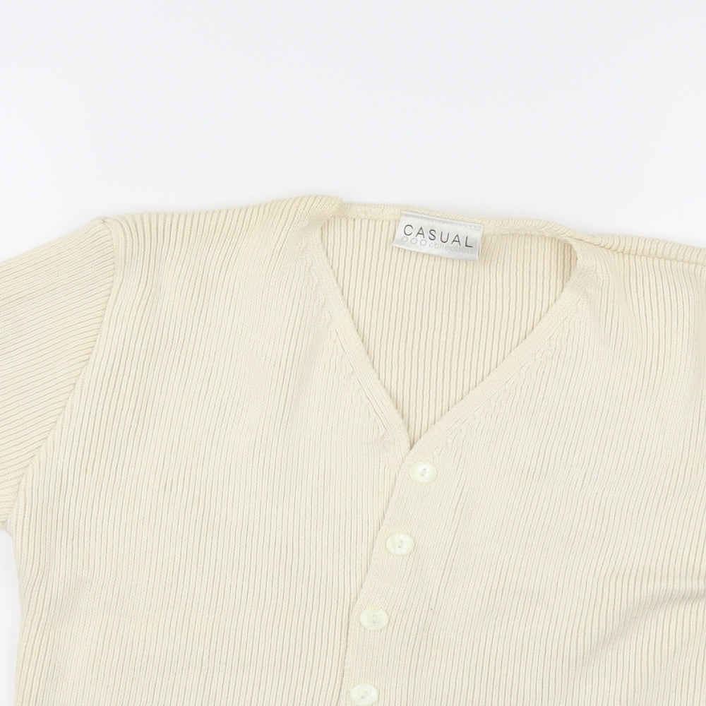 Casual Womens Ivory   Cardigan Jumper Size 16