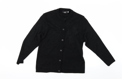 ME Womens Black   Cardigan Jumper Size M