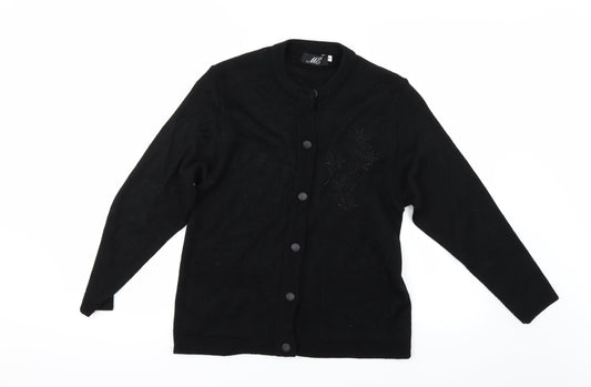 ME Womens Black   Cardigan Jumper Size M