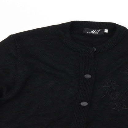 ME Womens Black   Cardigan Jumper Size M