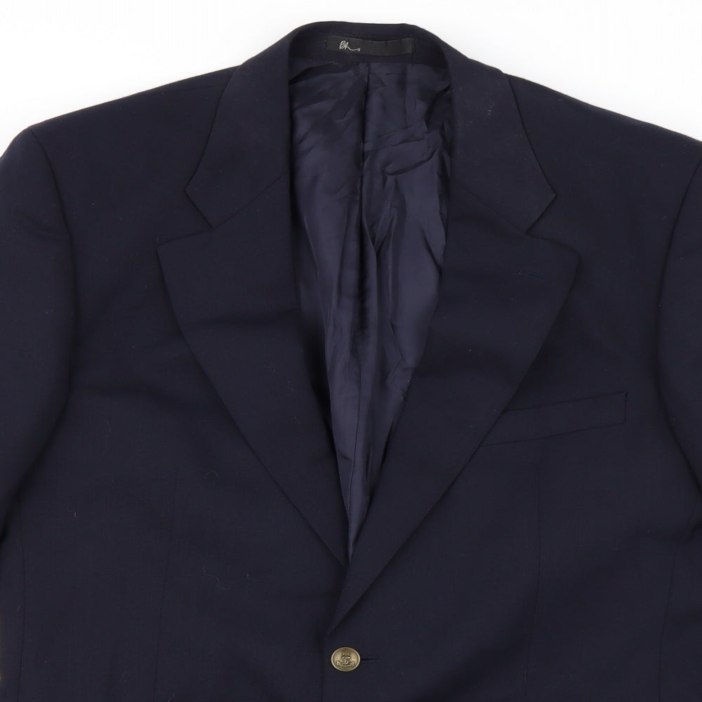 Mens UK Size 40 BHS Regular Blue Suit Jacket