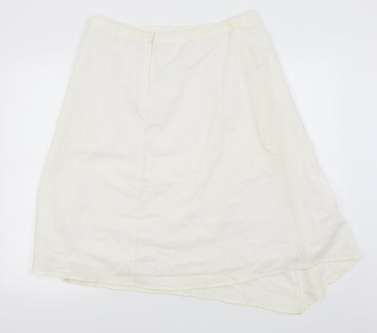 New Look Womens Silver Floral  Pleated Skirt Size 14