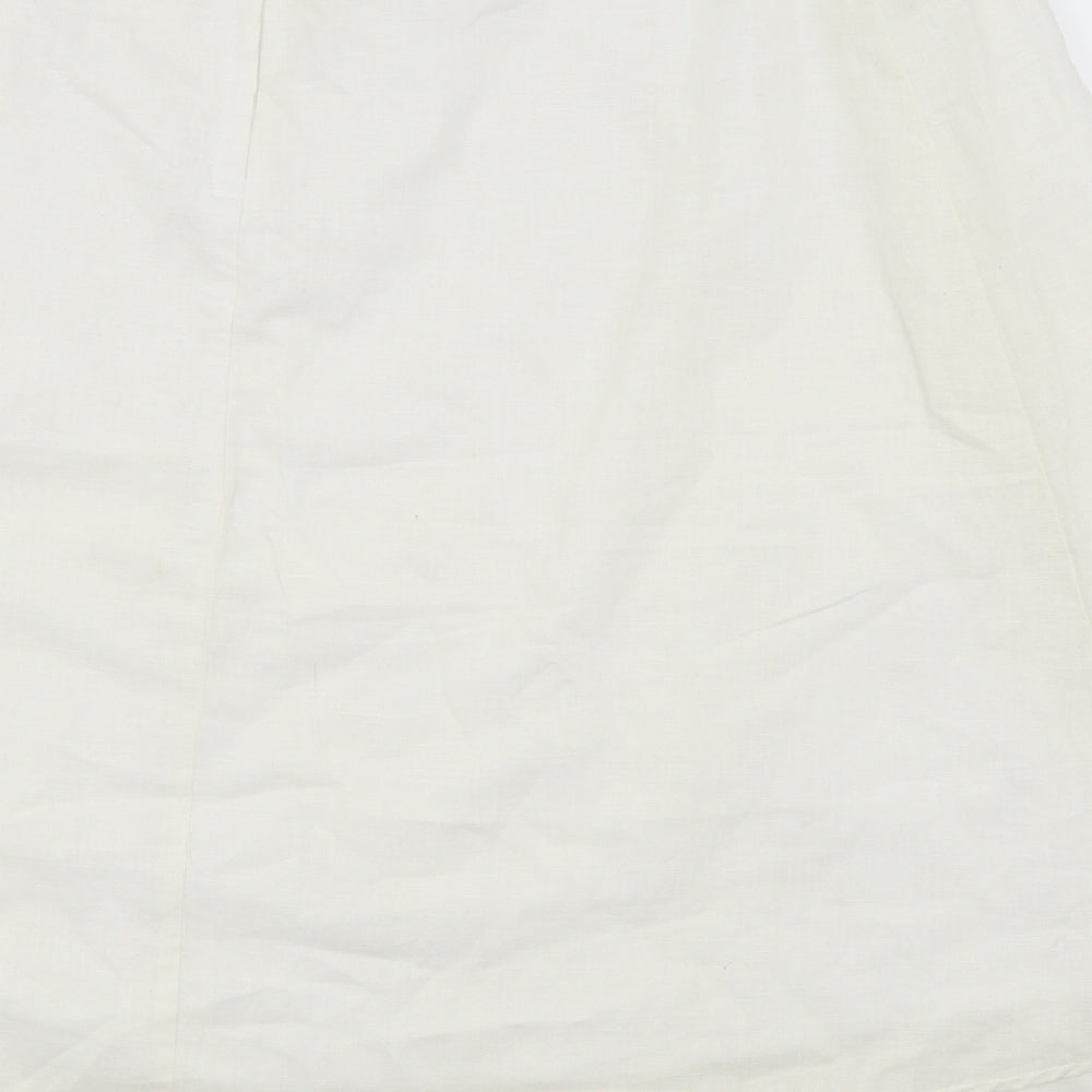 New Look Womens Silver Floral  Pleated Skirt Size 14