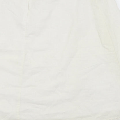 New Look Womens Silver Floral  Pleated Skirt Size 14