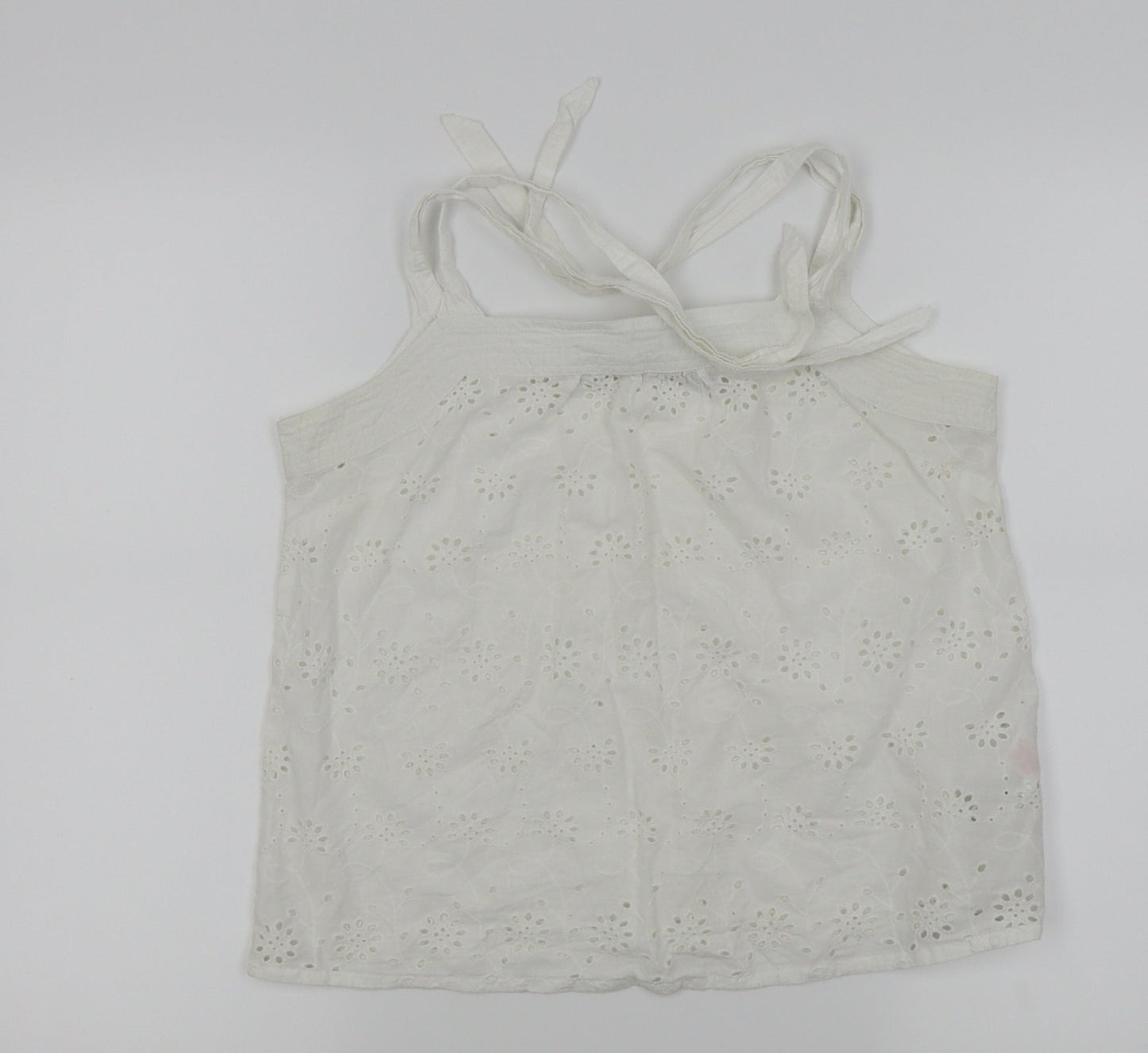 Dorothy Perkins Womens White Floral  Basic Tank Size 10
