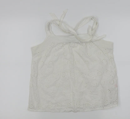 Dorothy Perkins Womens White Floral  Basic Tank Size 10