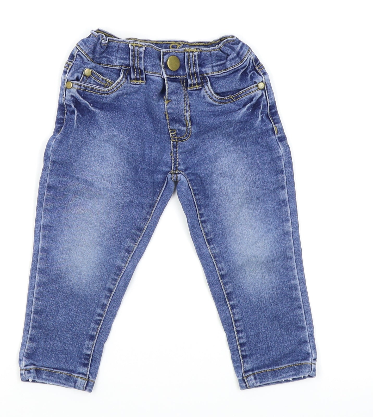 Evie Angel Girls Blue   Cargo Jeans Size 12-18 Months