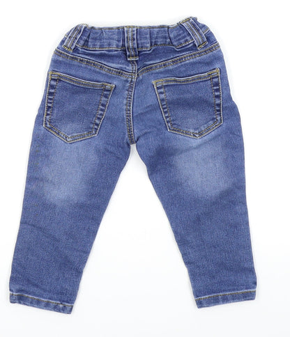 Evie Angel Girls Blue   Cargo Jeans Size 12-18 Months