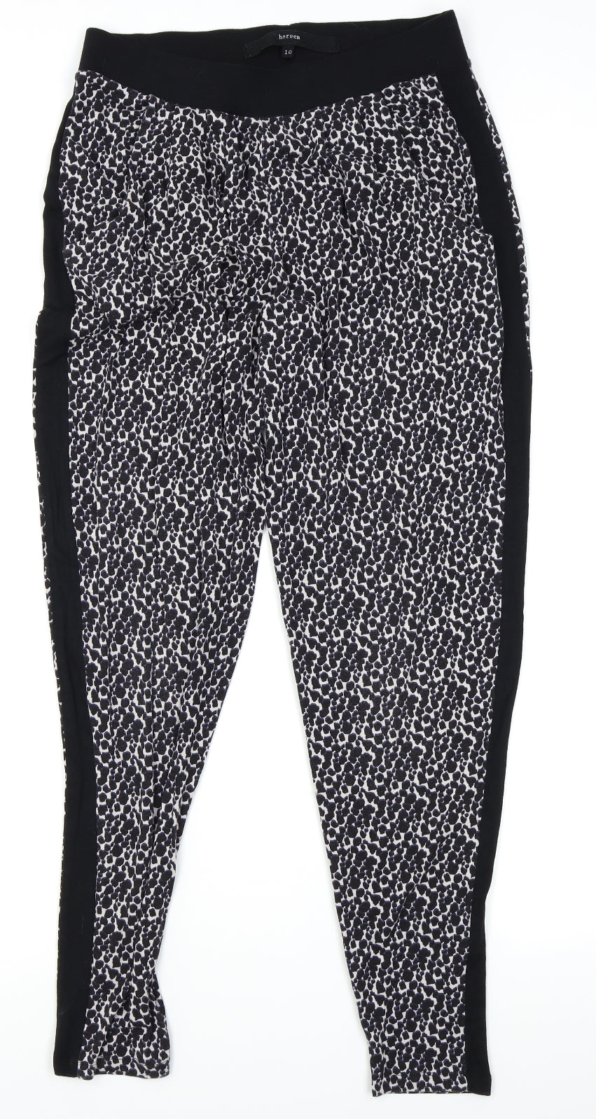 NEXT Womens Black Animal Print  Chemise Lounge Pants Size 10