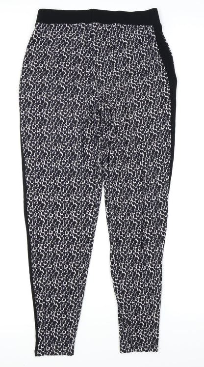 NEXT Womens Black Animal Print  Chemise Lounge Pants Size 10