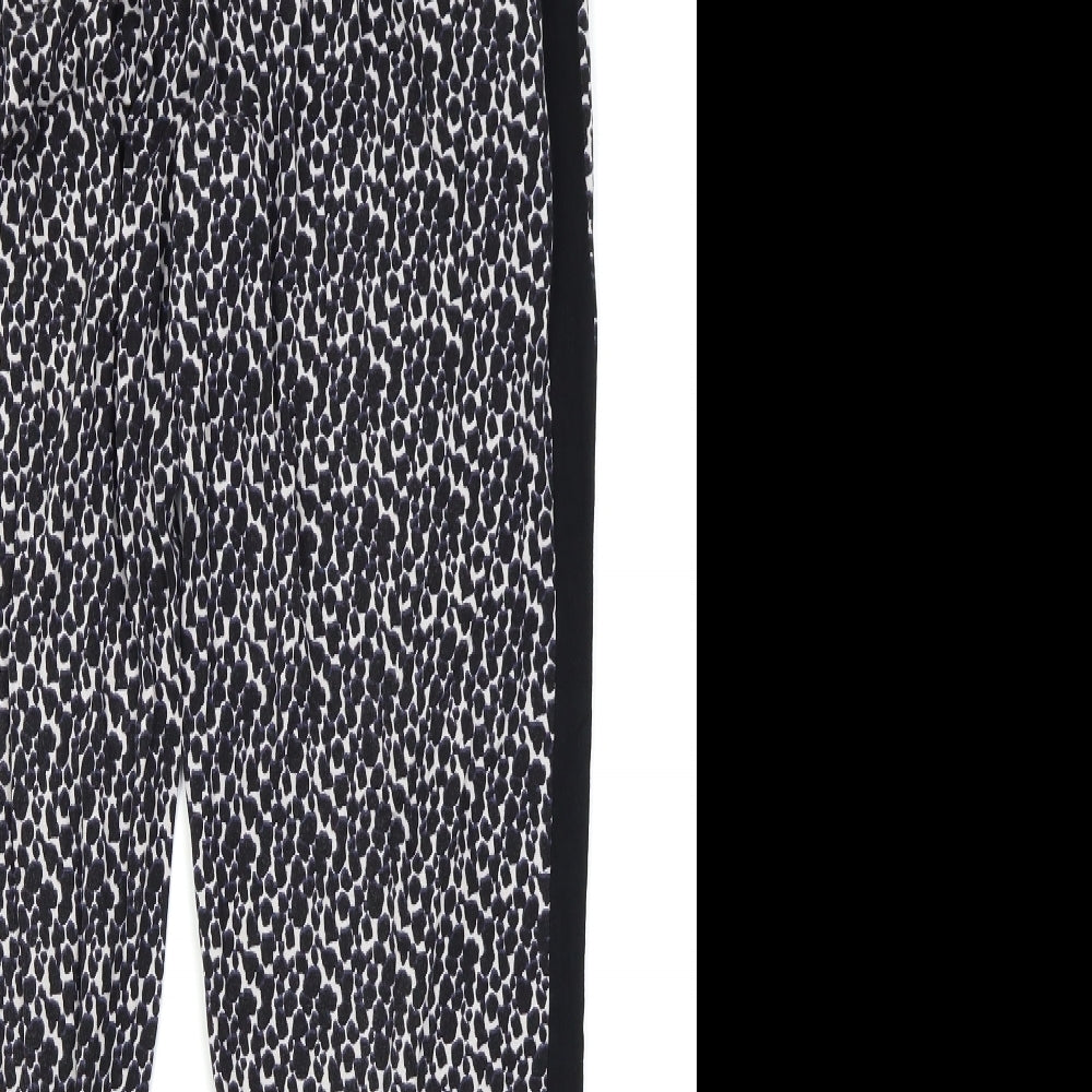 NEXT Womens Black Animal Print  Chemise Lounge Pants Size 10