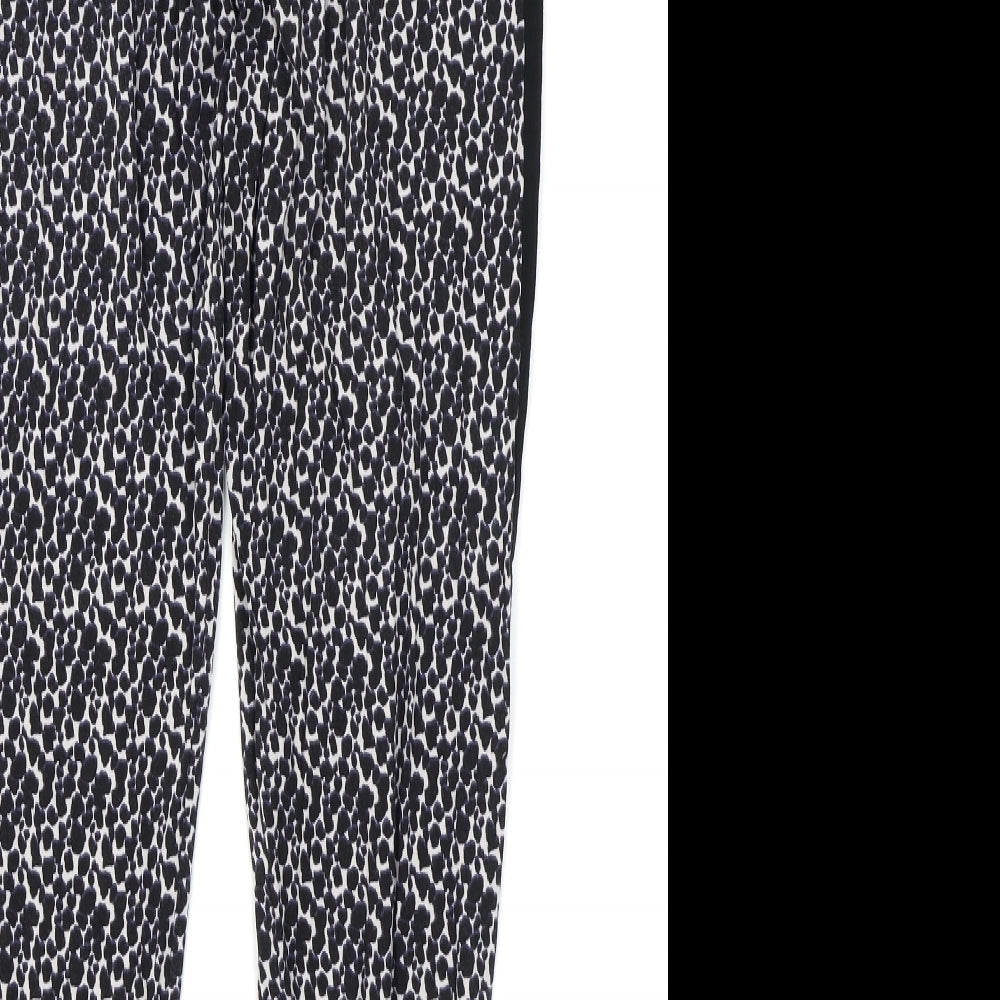 NEXT Womens Black Animal Print  Chemise Lounge Pants Size 10