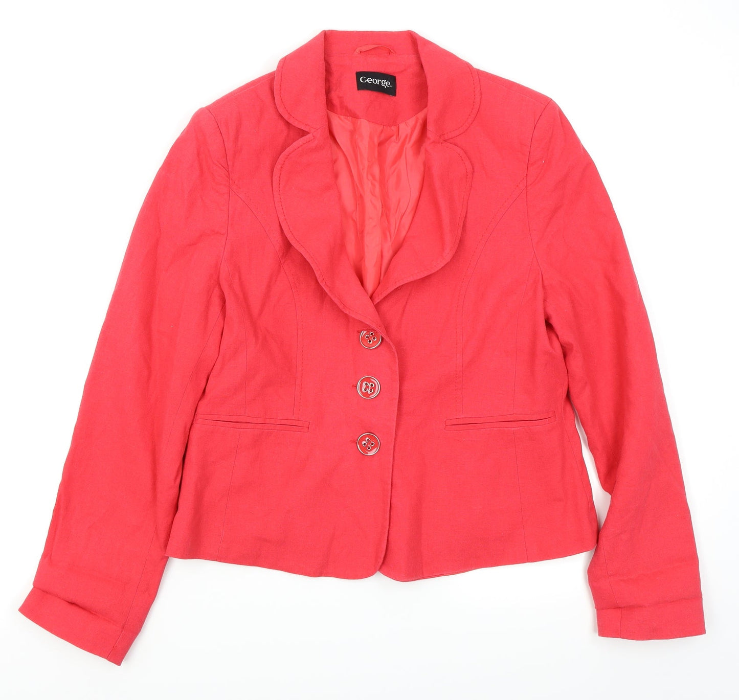 Asda George Womens Pink   Jacket Blazer Size 14