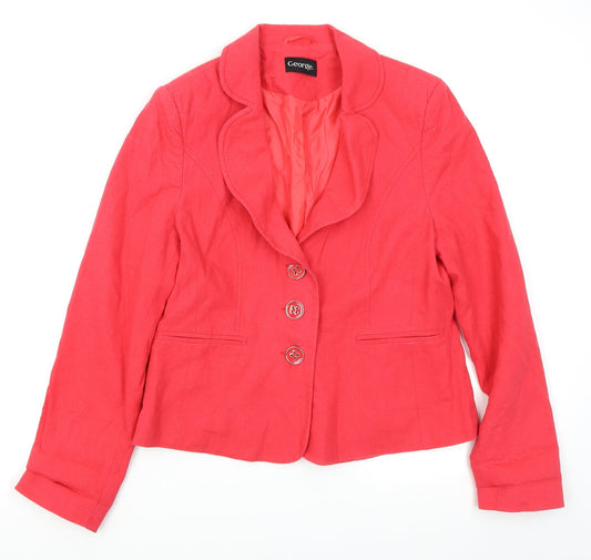 Asda George Womens Pink   Jacket Blazer Size 14