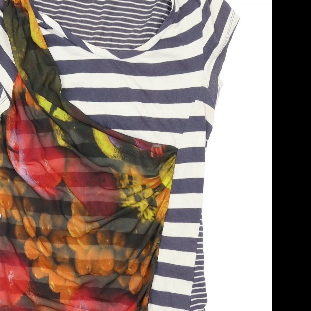 anna scott Womens Multicoloured Striped  Pencil Dress  Size M