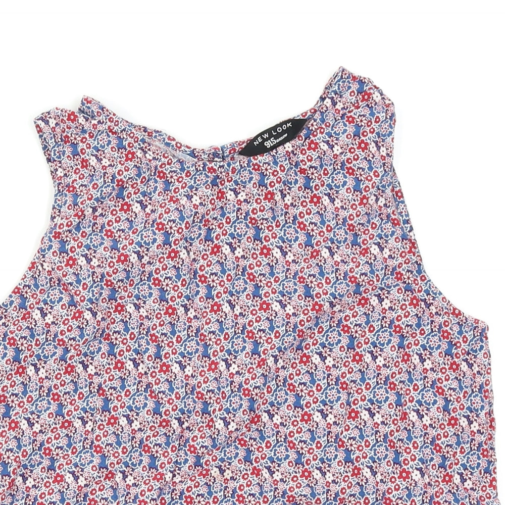 New Look Girls Blue Floral  Camisole Tank Size 12-13 Years