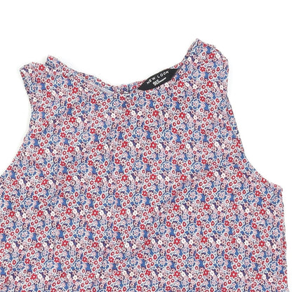 New Look Girls Blue Floral  Camisole Tank Size 12-13 Years
