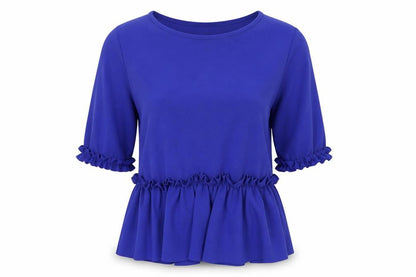 Womens UK Size 8 Select Blue Basic Polo