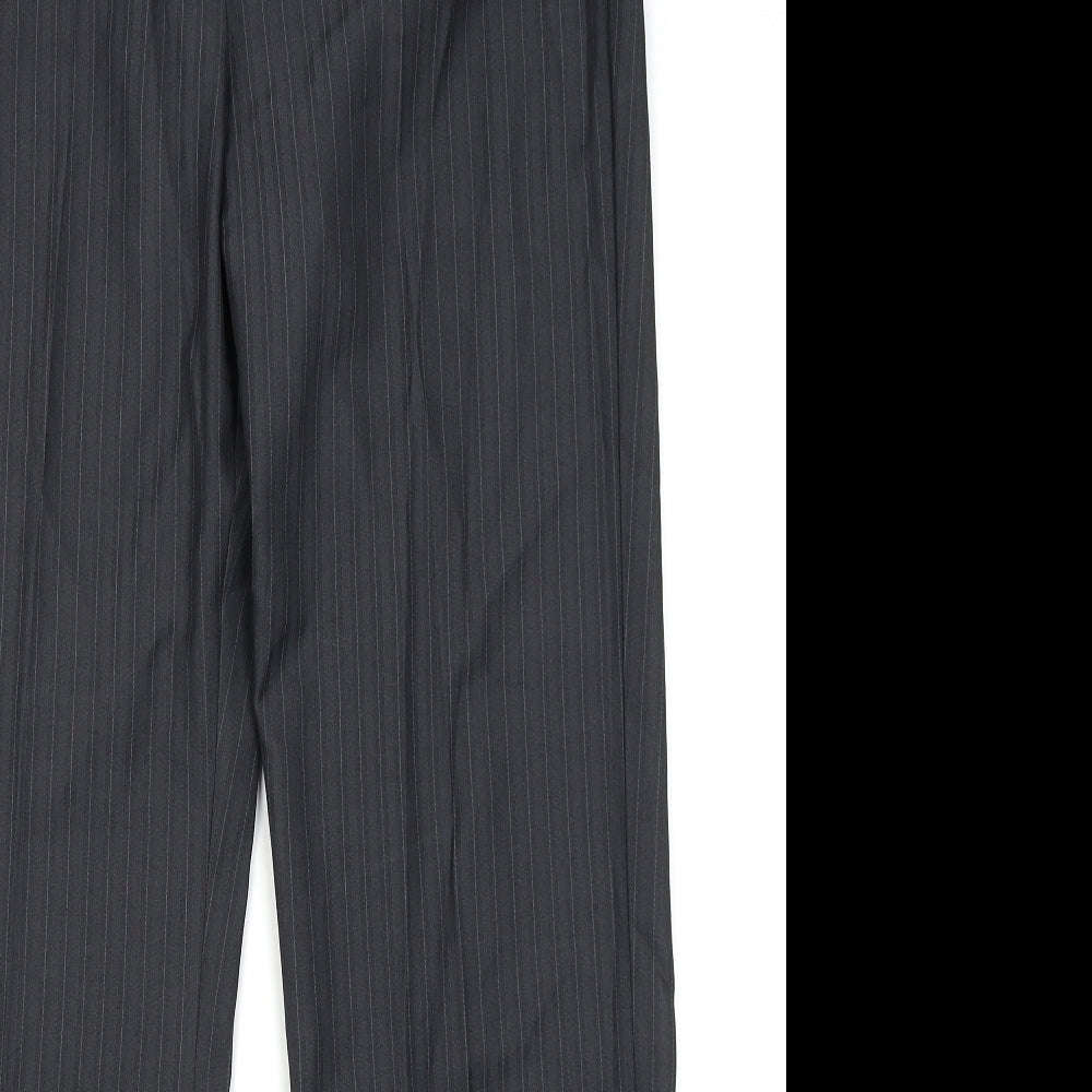 Asda George Womens Black Striped  Trousers  Size 14 L27 in