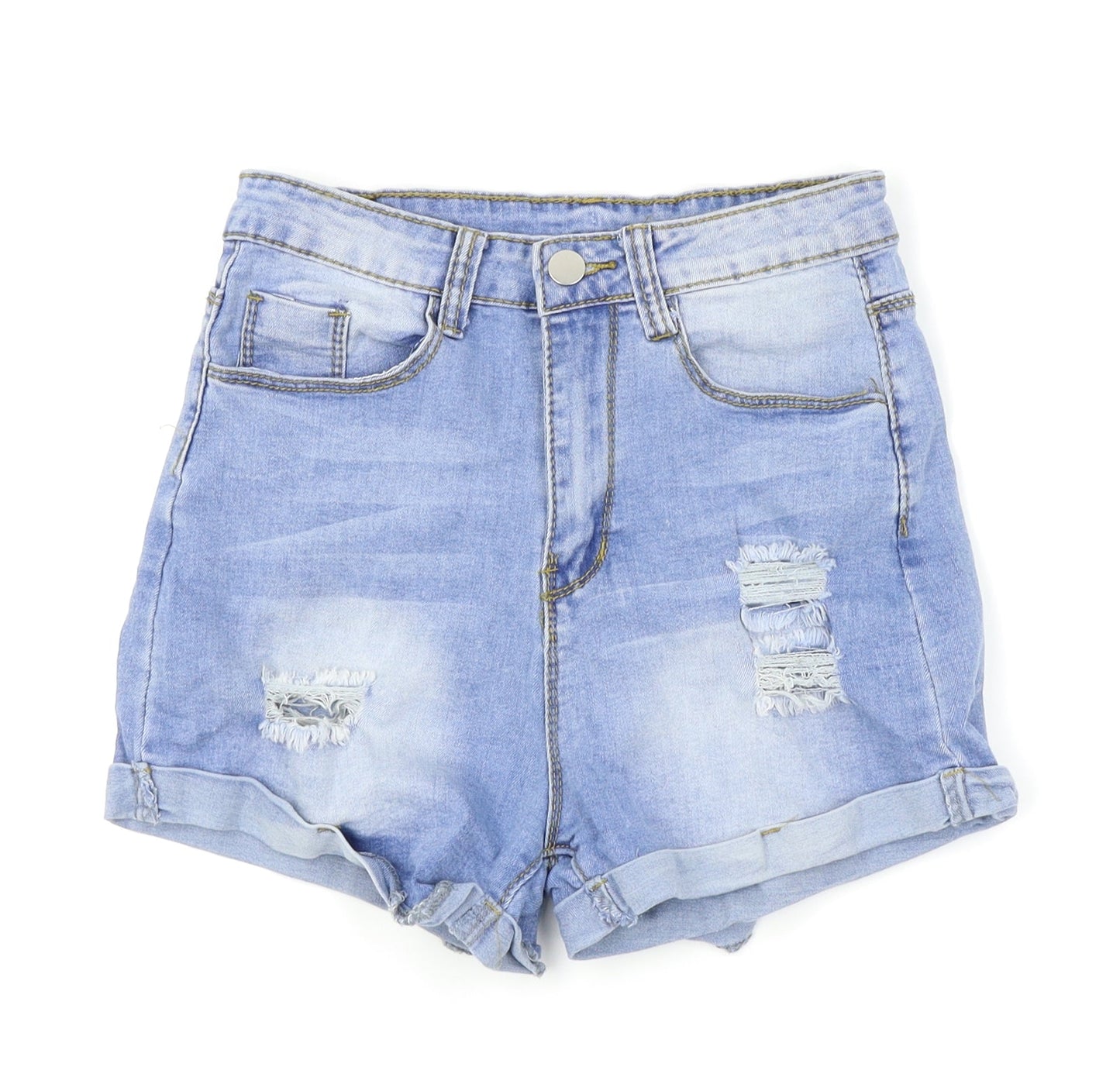 SheIn Womens Black Houndstooth  Hot Pants Shorts Size XS