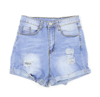 SheIn Womens Black Houndstooth  Hot Pants Shorts Size XS