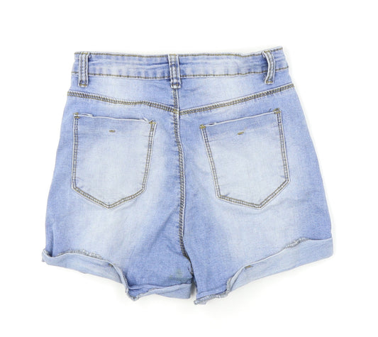 SheIn Womens Black Houndstooth  Hot Pants Shorts Size XS