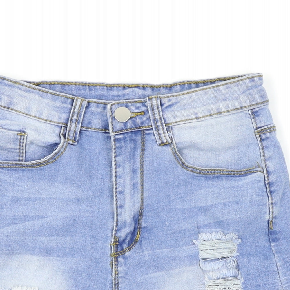 SheIn Womens Black Houndstooth  Hot Pants Shorts Size XS