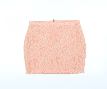 H&M Womens Pink Floral  Mini Skirt Size M