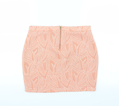 H&M Womens Pink Floral  Mini Skirt Size M