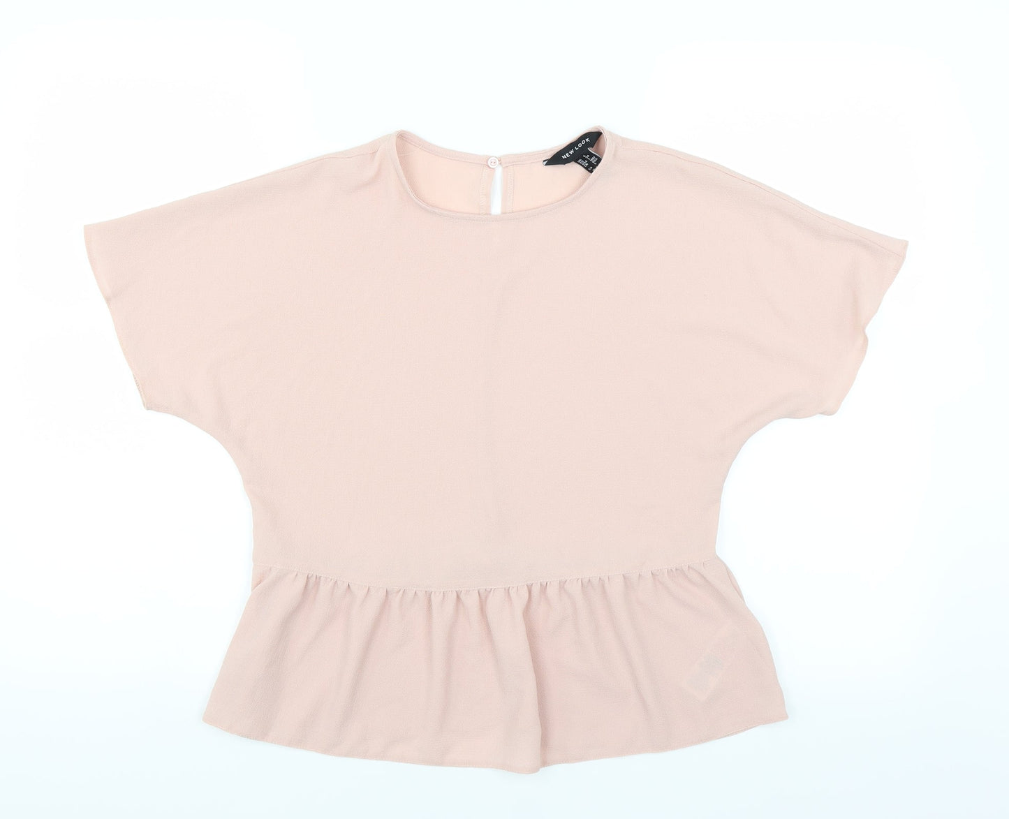 Womens UK Size 6 New Look Pink Basic Blouse