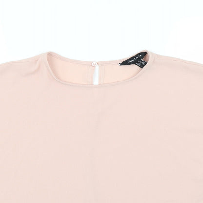 Womens UK Size 6 New Look Pink Basic Blouse