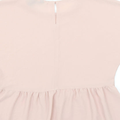 Womens UK Size 6 New Look Pink Basic Blouse