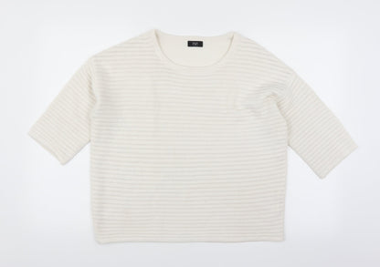 F&F Womens White   Pullover Jumper Size 12