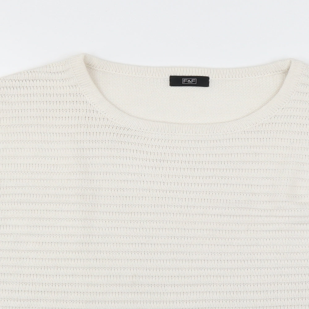 F&F Womens White   Pullover Jumper Size 12