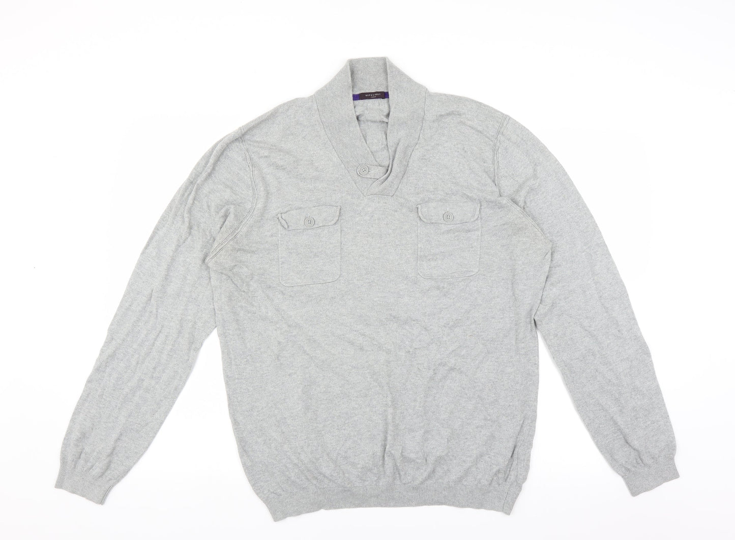 Refectory Mens Grey   Pullover Jumper Size XL