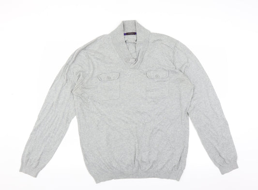 Refectory Mens Grey   Pullover Jumper Size XL