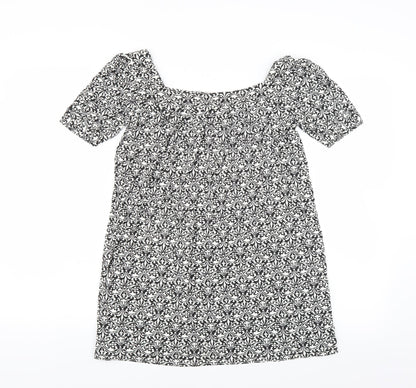 Matalan Womens Black Floral  Basic Blouse Size 8