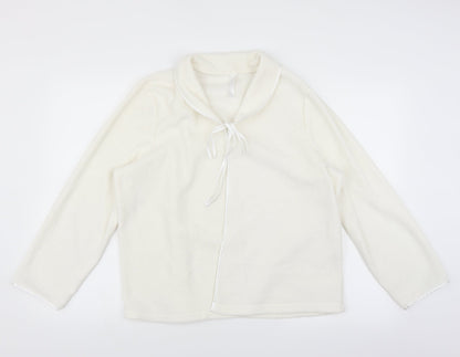 Bonmarché Womens White Solid Top Pyjama Top Size 16