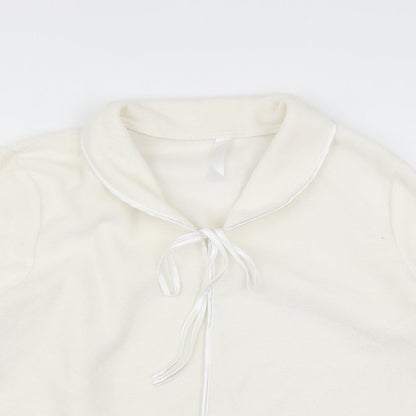 Bonmarché Womens White Solid Top Pyjama Top Size 16