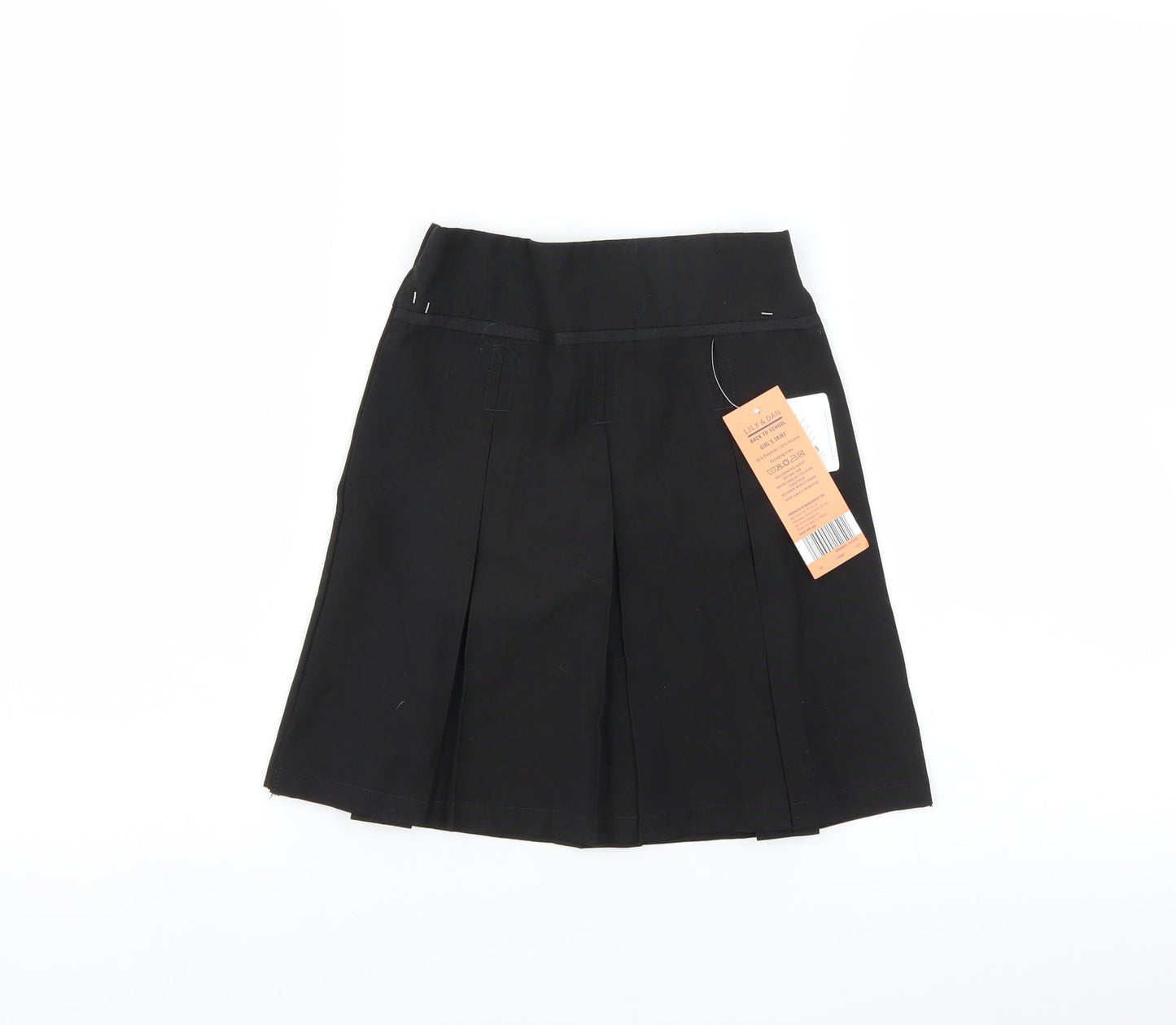 Lily & Dan Girls Black   A-Line Skirt Size 5-6 Years - pleated