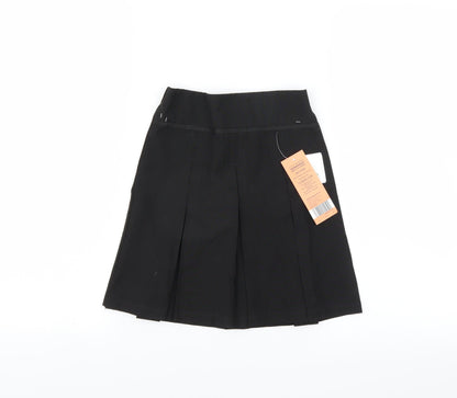 Lily & Dan Girls Black   A-Line Skirt Size 5-6 Years - pleated