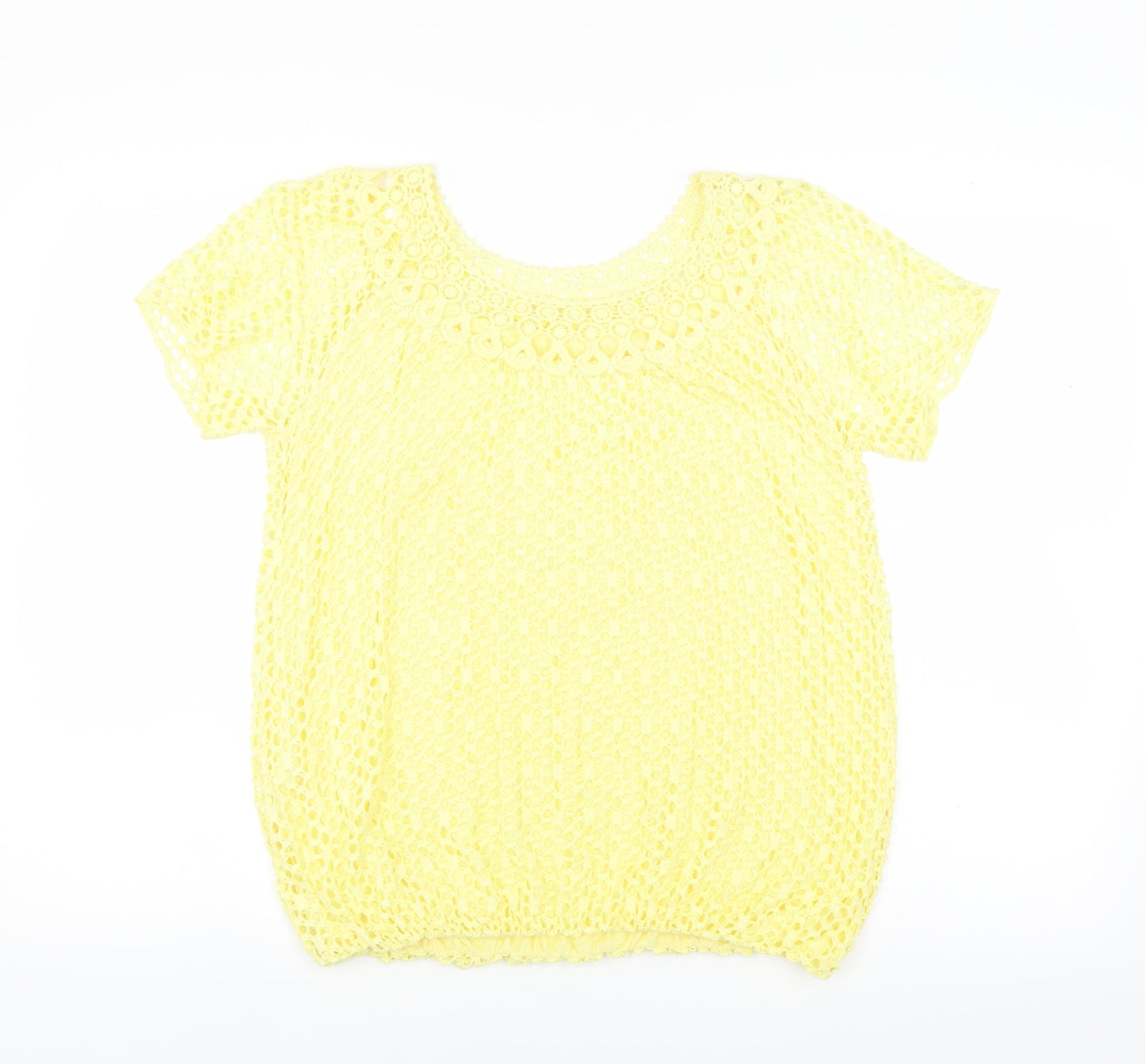 Womens UK Size  Preworn Yellow Basic Blouse
