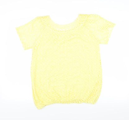 Womens UK Size  Preworn Yellow Basic Blouse